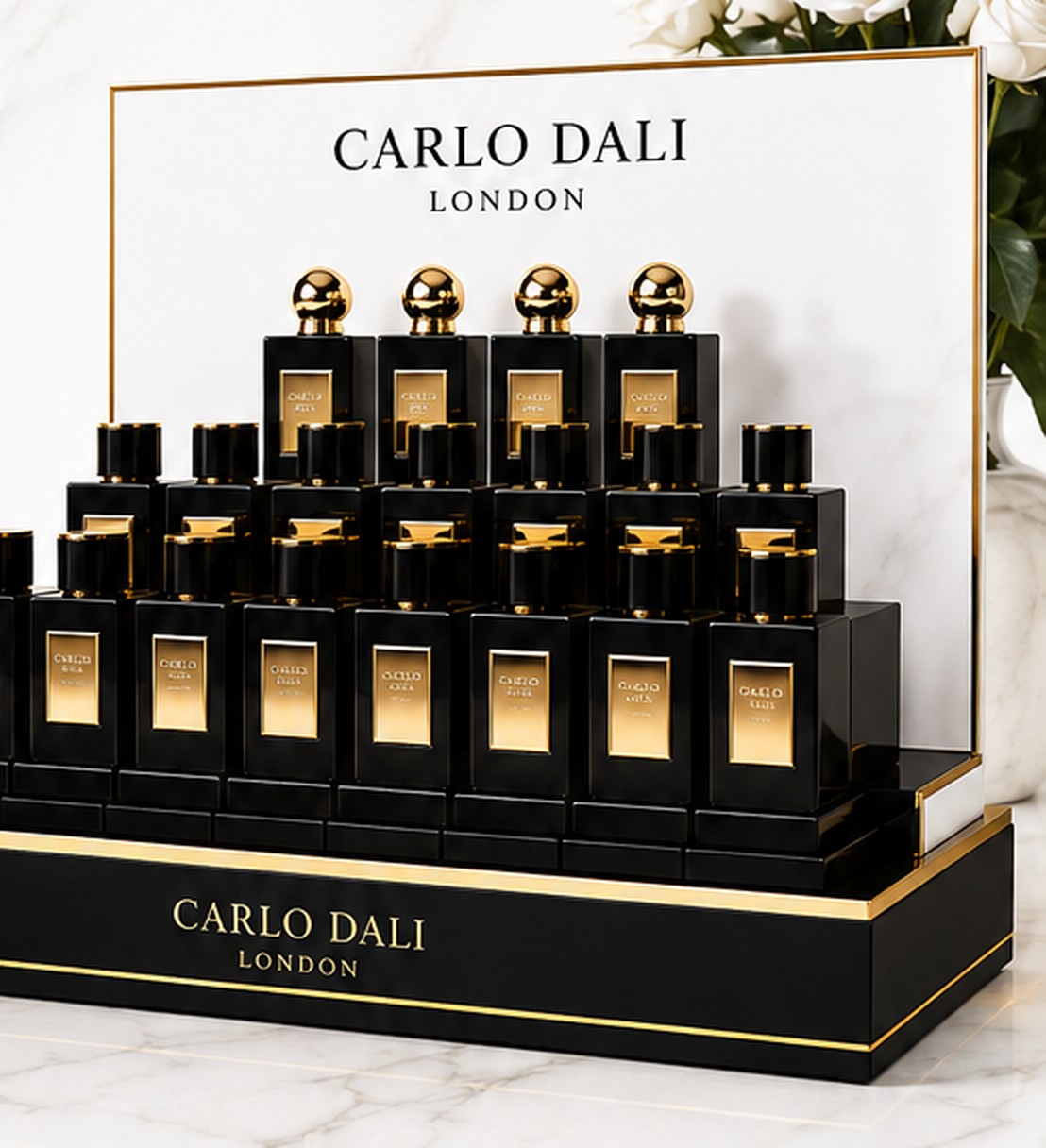 The Carlo Dali Perfume Bar with the top twenty best sellers
